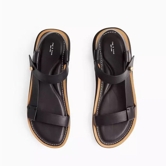 Rag & Bone Parker Strappy Sandals in Black Leather - Like New - 7.5 - Picture 5 of 9
